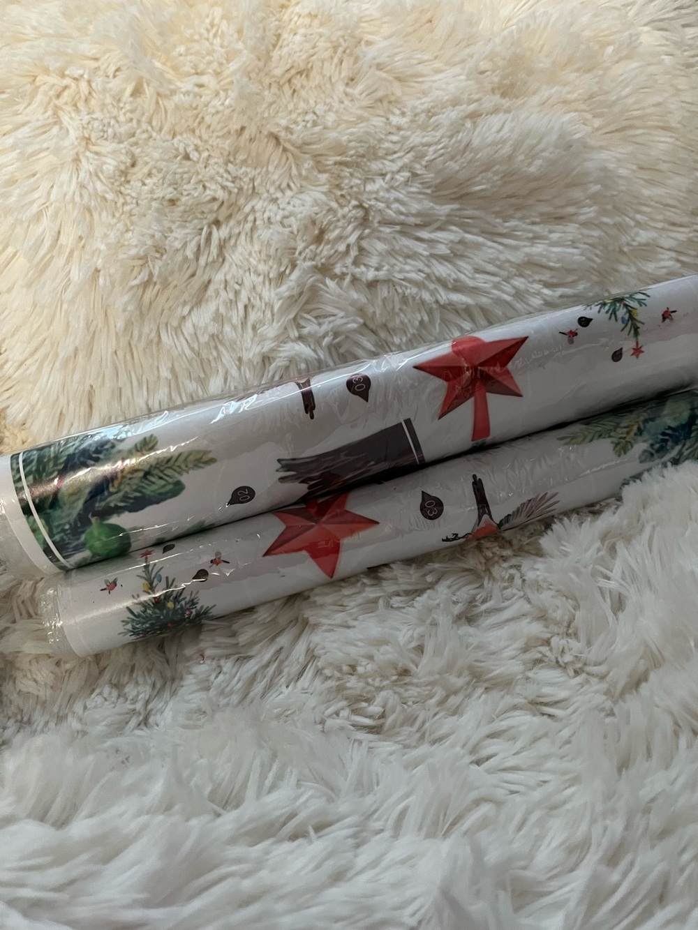 2 identical Christmas tree removable window decal stickers